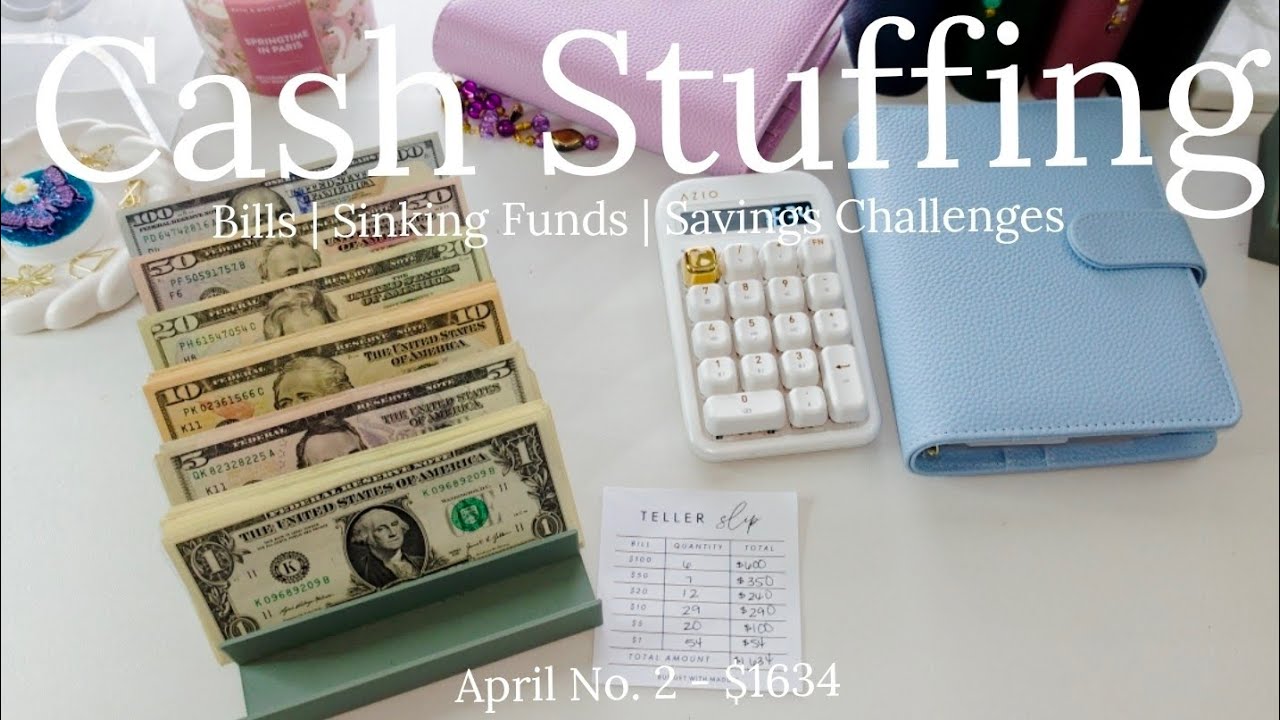 Cash Stuffing | April No. 2 | $1634 | Single Mom Budget
