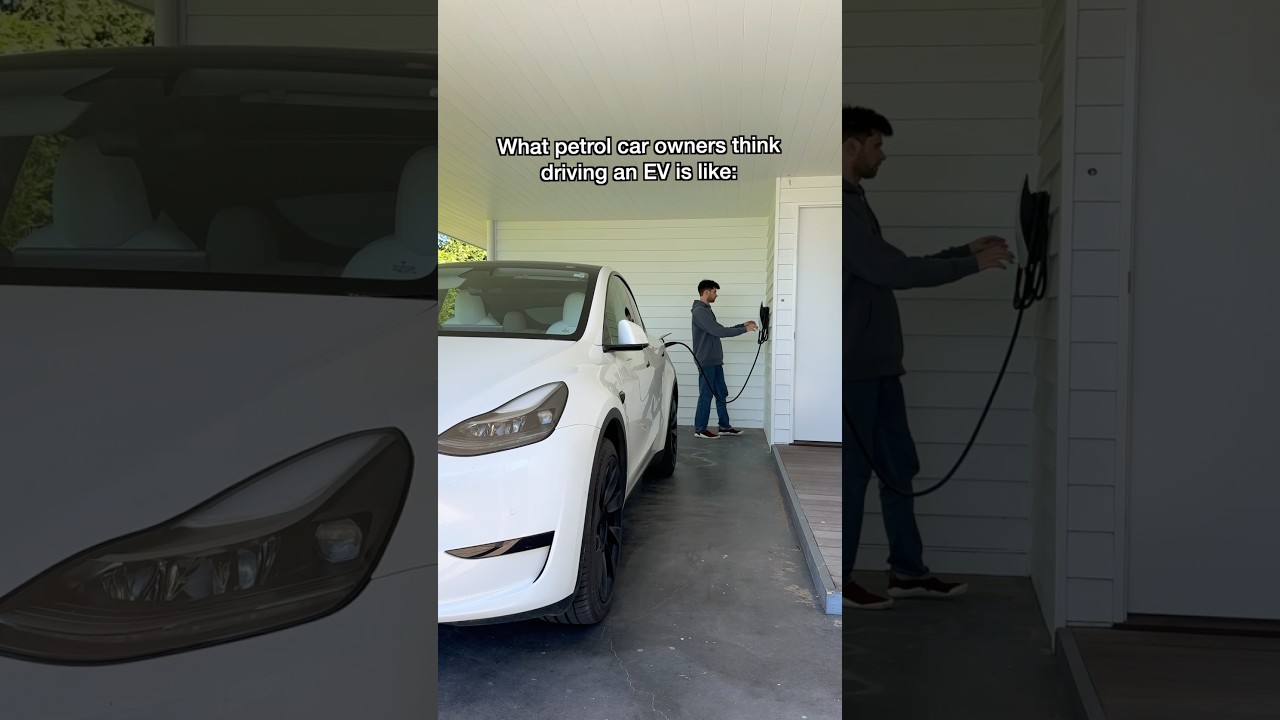What petrol car owners think driving an EV is like 😂😂😂 #electriccars #tesla #petrol #teslamodely