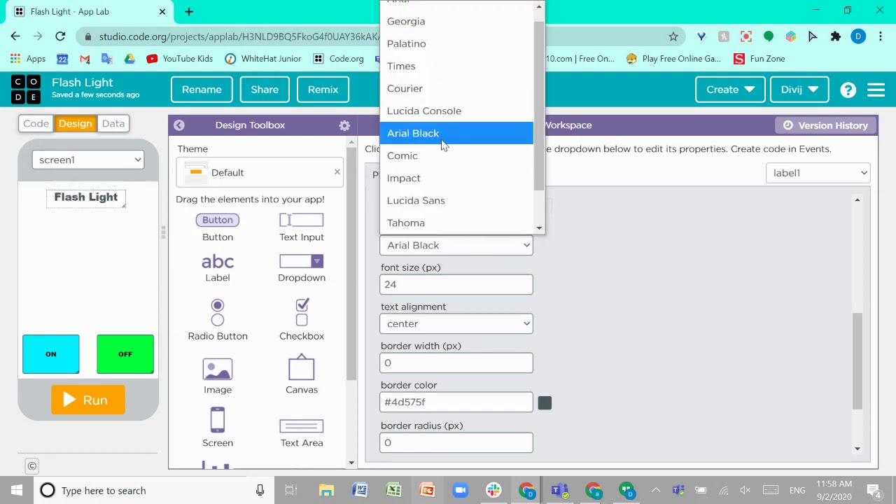How to make a simple app in code.org app lab