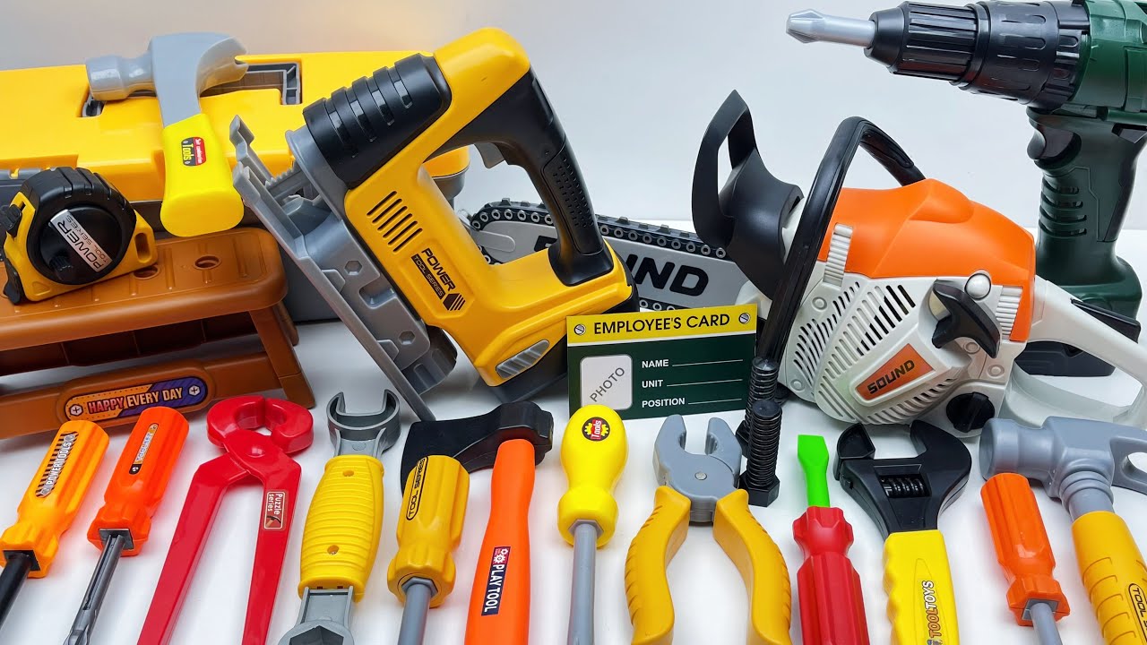 11-Minute Unboxing: A collection of professional power tools, from drills to chainsaws | toy review