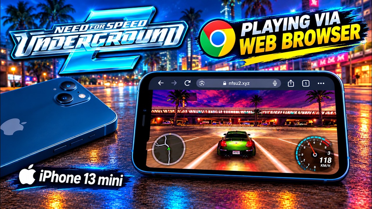 Играем в NFS Underground 2 через веб-браузер &mdash; Тестовый геймплей на iPhone 13 mini