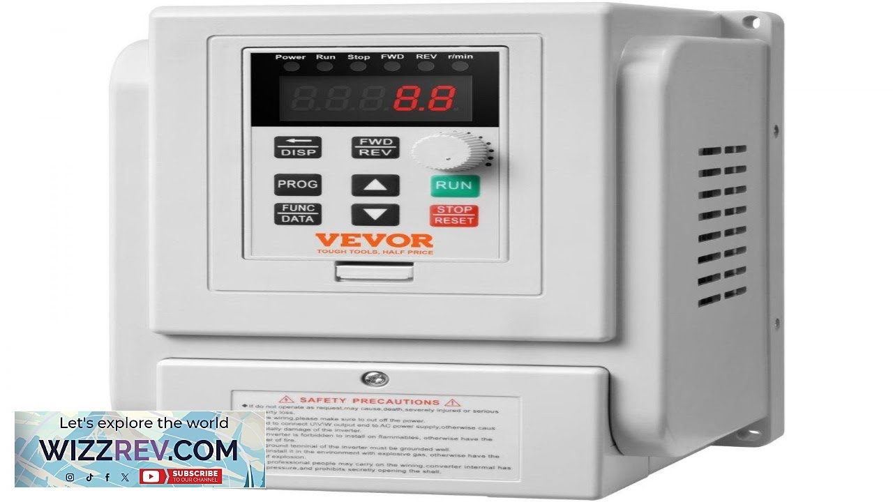 VEVOR 3HP Variable Frequency Drive  VFD 2.2KW 3 Phase
