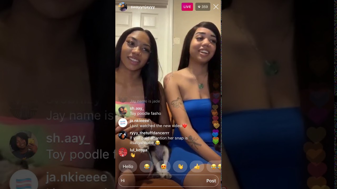 😍 SwayyyNJayyy 😍🥰 on insta LIVE