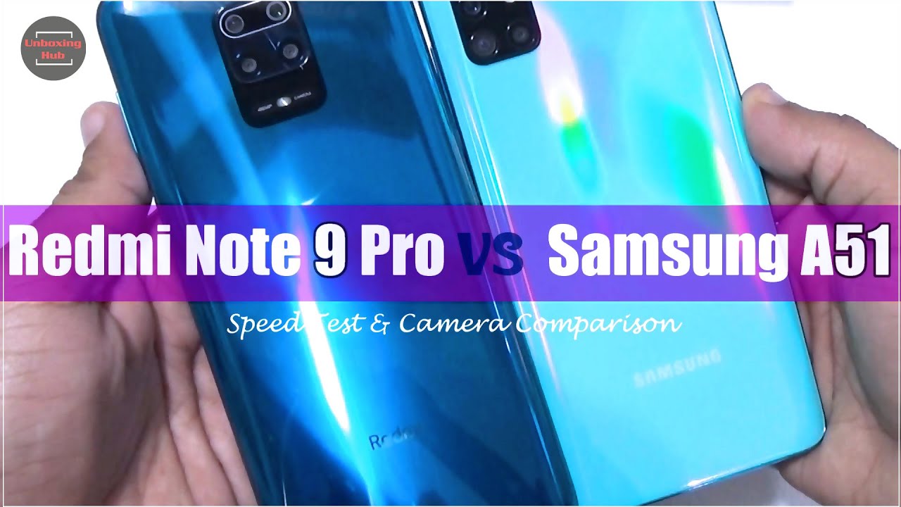 Redmi Note 9 Pro  Vs Samsung A51 Speed Test & Camera Comparison