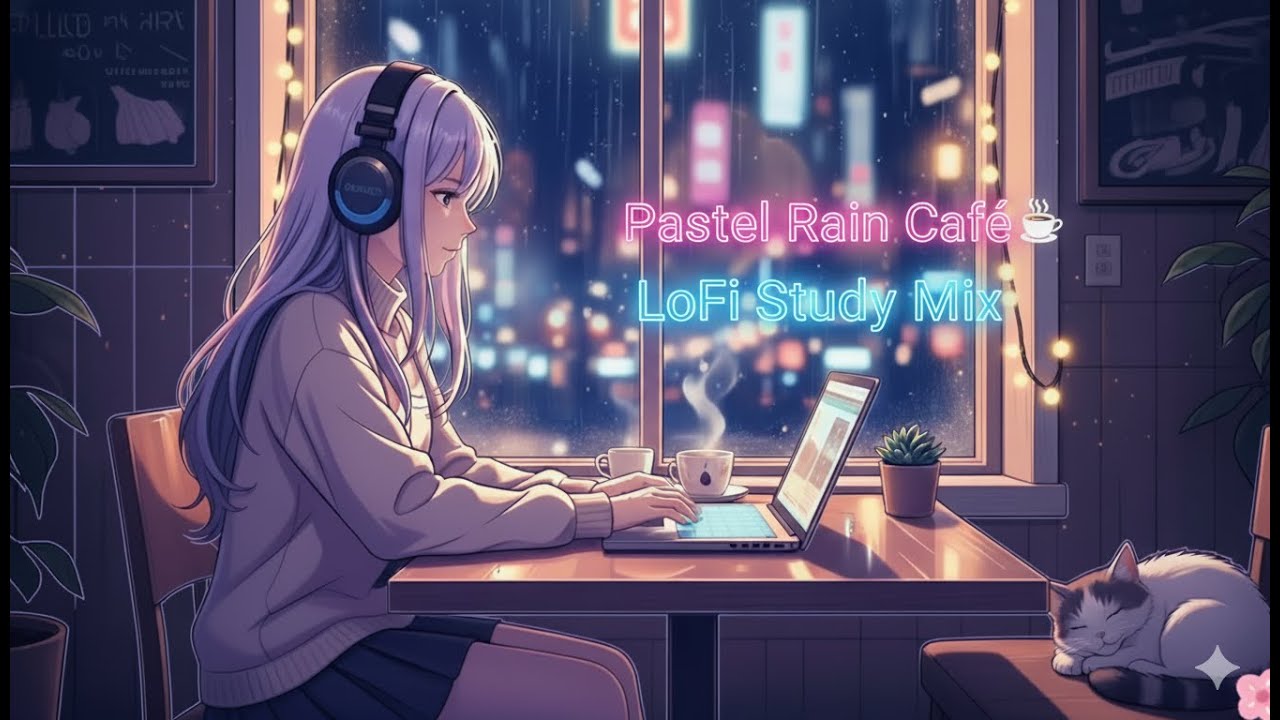 Pastel Rain Caf&eacute; &ndash; LoFi Study Mix for Focus & Calm