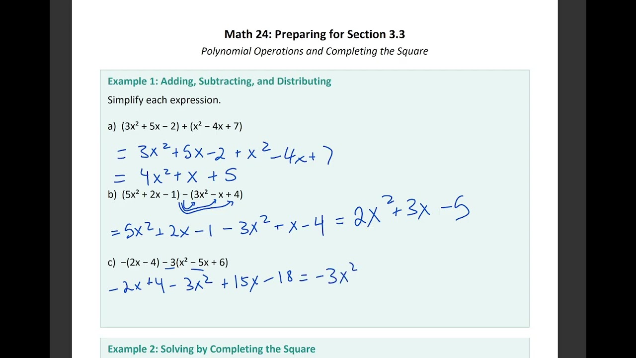 Worksheet 3.3 Examples