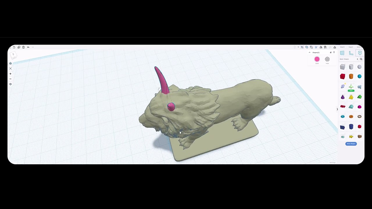 Habitat Lesson: Designing a crazy lion in TinkerCad