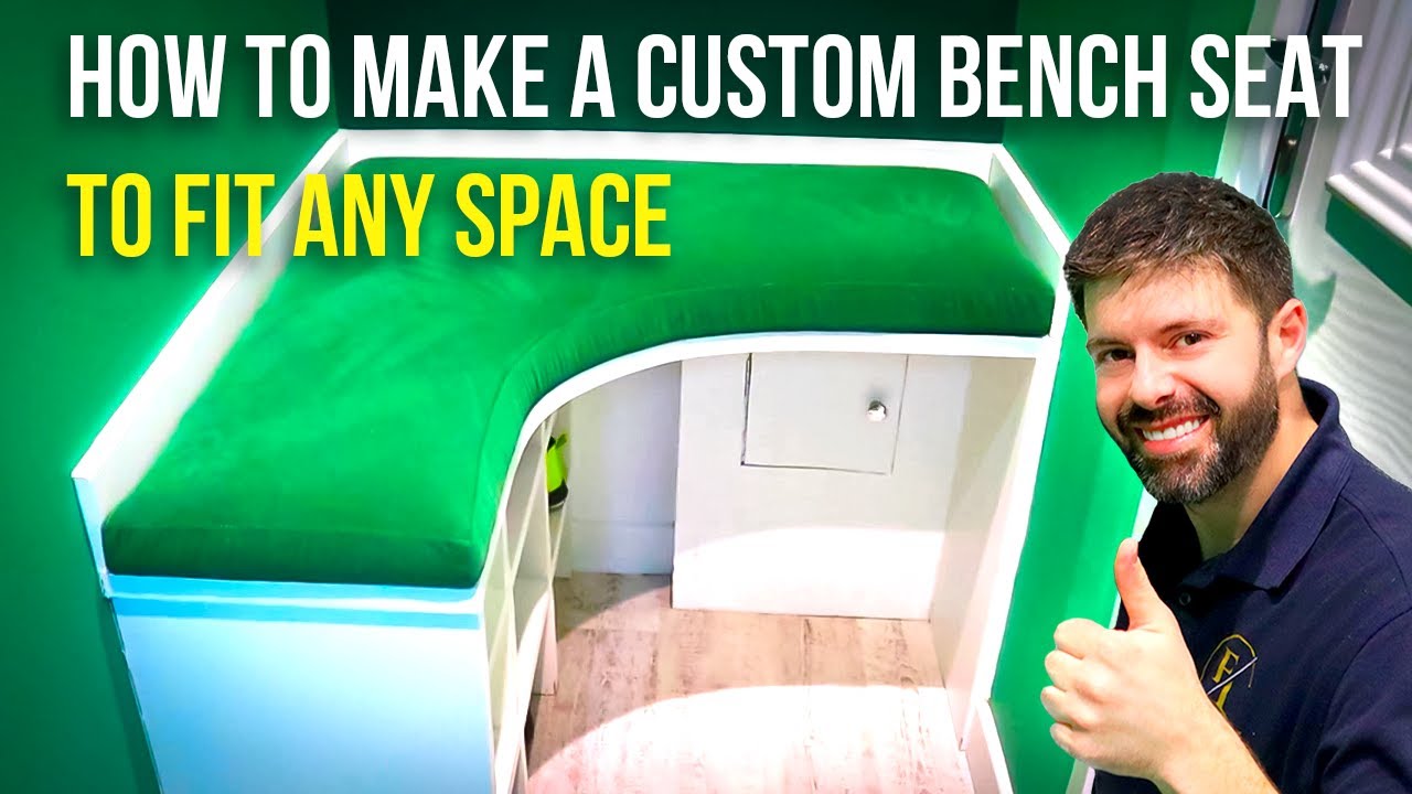 HOW TO UPHOLSTER A CUSTOM BENCH SEAT CUSHION | UPHOLSTERY FOR BEGINNERS | FaceliftInteriors