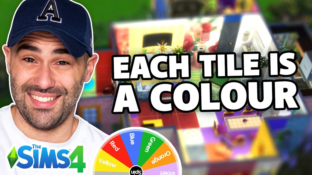 Building in the Sims 4 but EACH TILE IS A COLOUR! 🏠 - The Sims 4 Challenge
