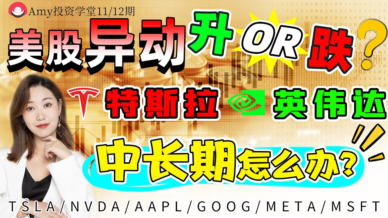 【美股11.12盘前展望】💥美股异动 升OR跌？   ⭐特斯拉/英伟达中长期怎么办？#投資#美股#股票#纳指#特斯拉  #aapl #meta   #nvda#googl#msft