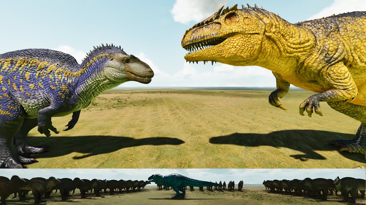 ACRO vs. GIGA – Watch These Giants Fight!🦖💥