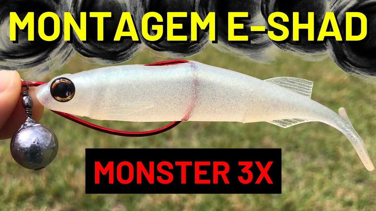 Как собрать мягкую приманку Monster 3X E-Shad #fishing