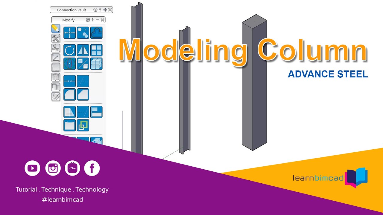 Advance Steel - Modeling Column (Malaysia)