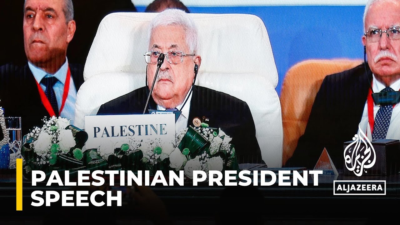 Palestinian president says, &lsquo;We will remain on our land&rsquo;