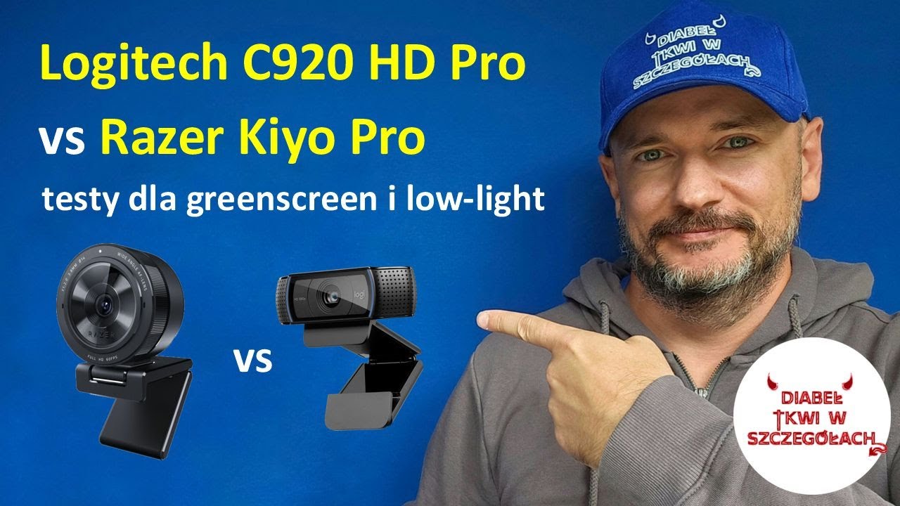 Razer Kiyo Pro vs Logitech C920 HD Pro - greenscreen i low-light