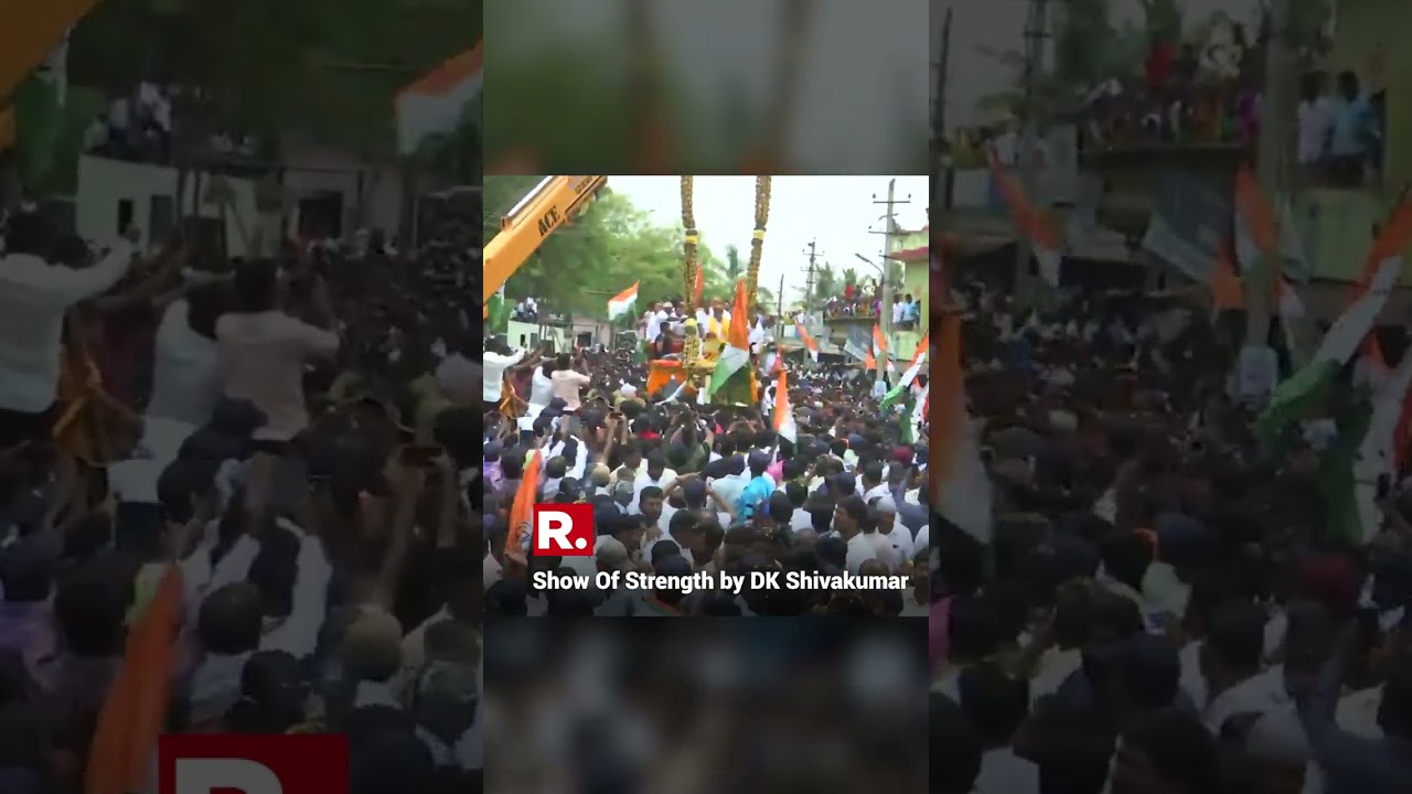 DK Shivakumar Holds Roadshow Ahead of filing Nomination For Karnataka Assembly Elections