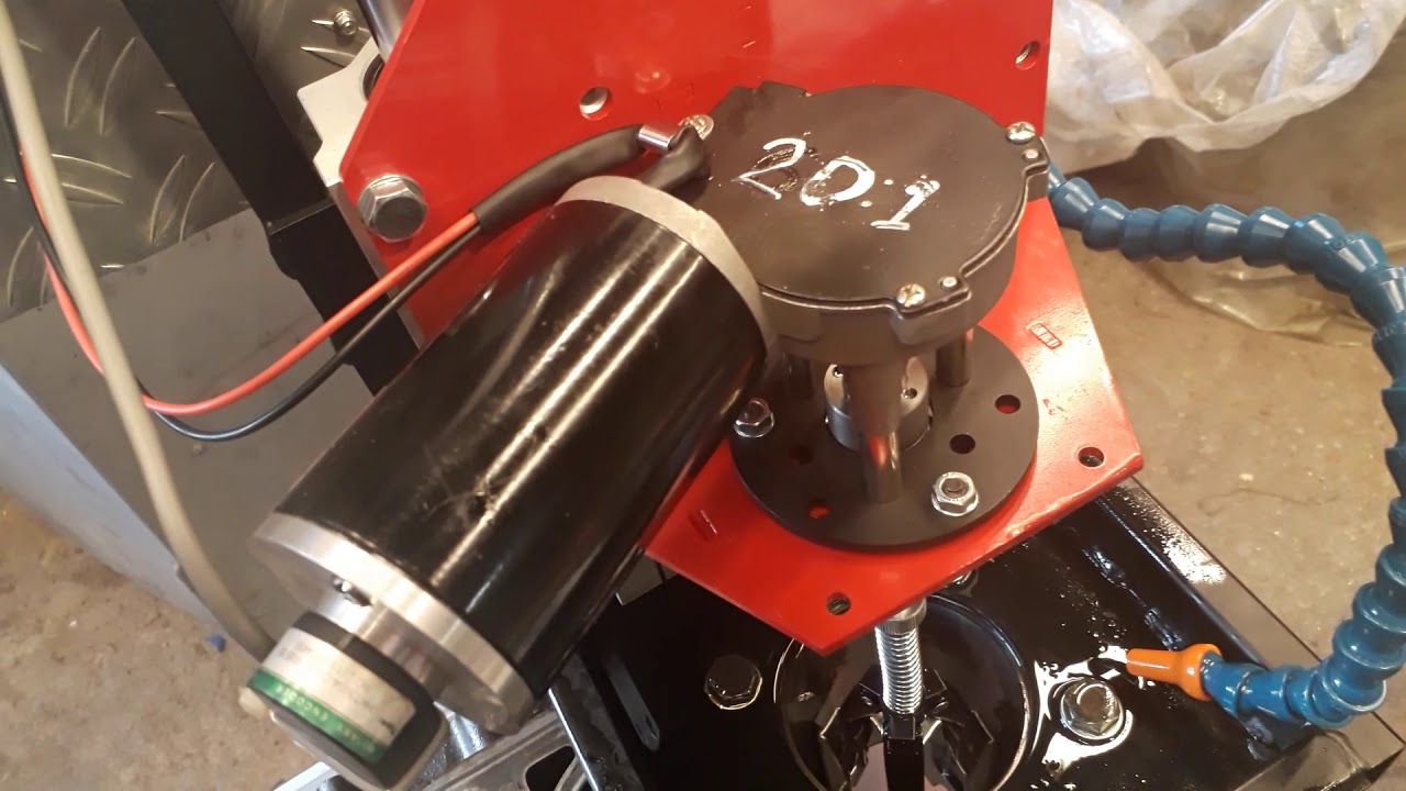 DIY honing machine in action
