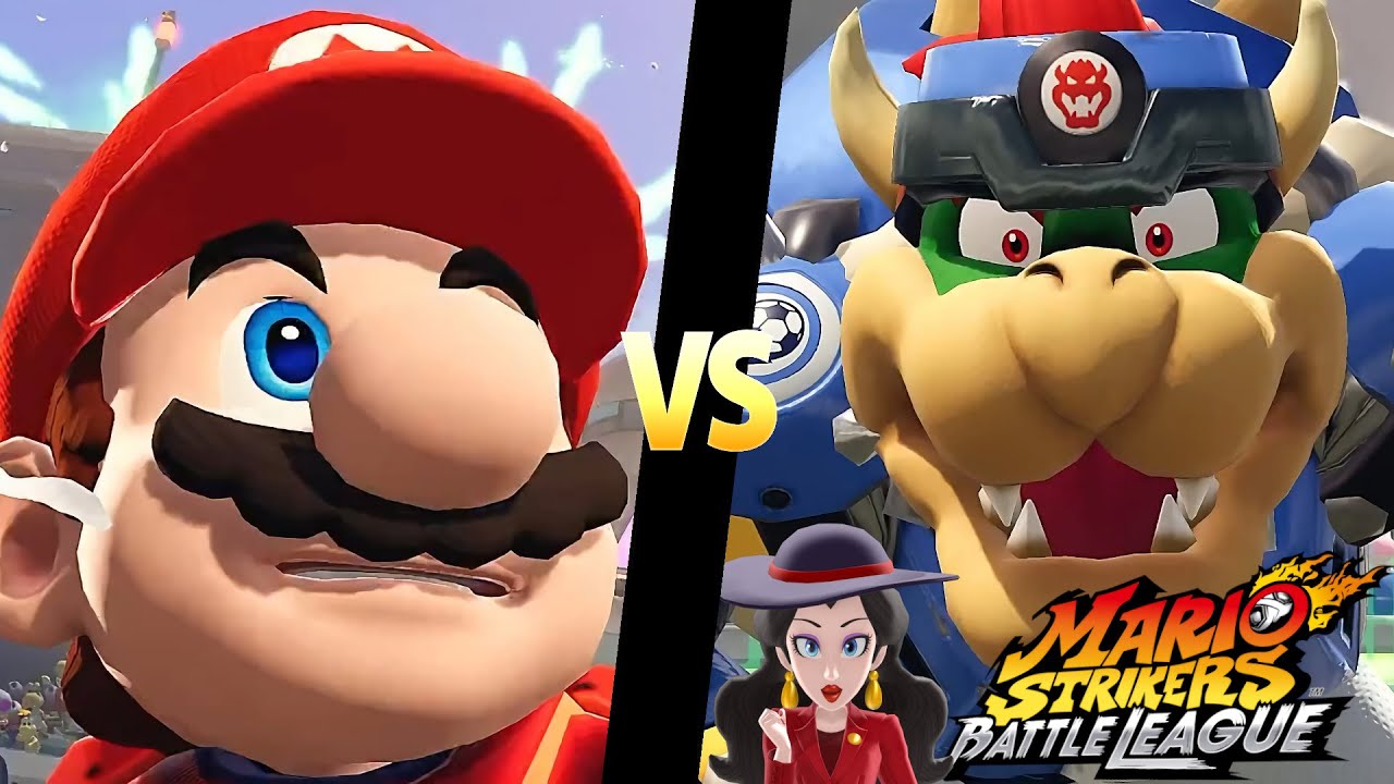 Mario Strikers Battle League Team Mario vs Team Bowser at Urban Rooftop