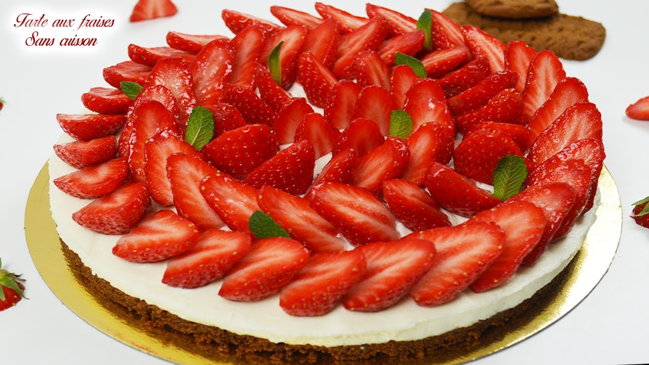 TARTE AUX FRAISES SANS CUISSON
