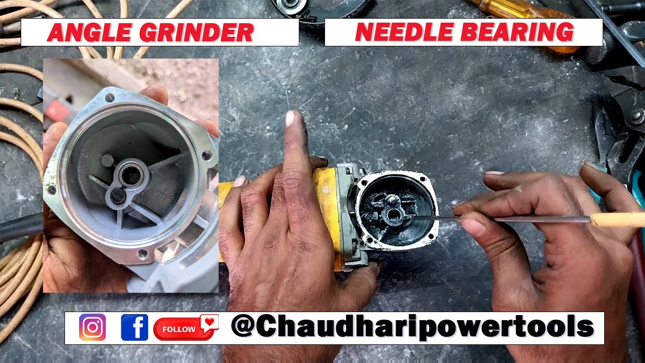 angle grinder needle bearing change process || how to replace bearing in angle grinder #anglegrinder