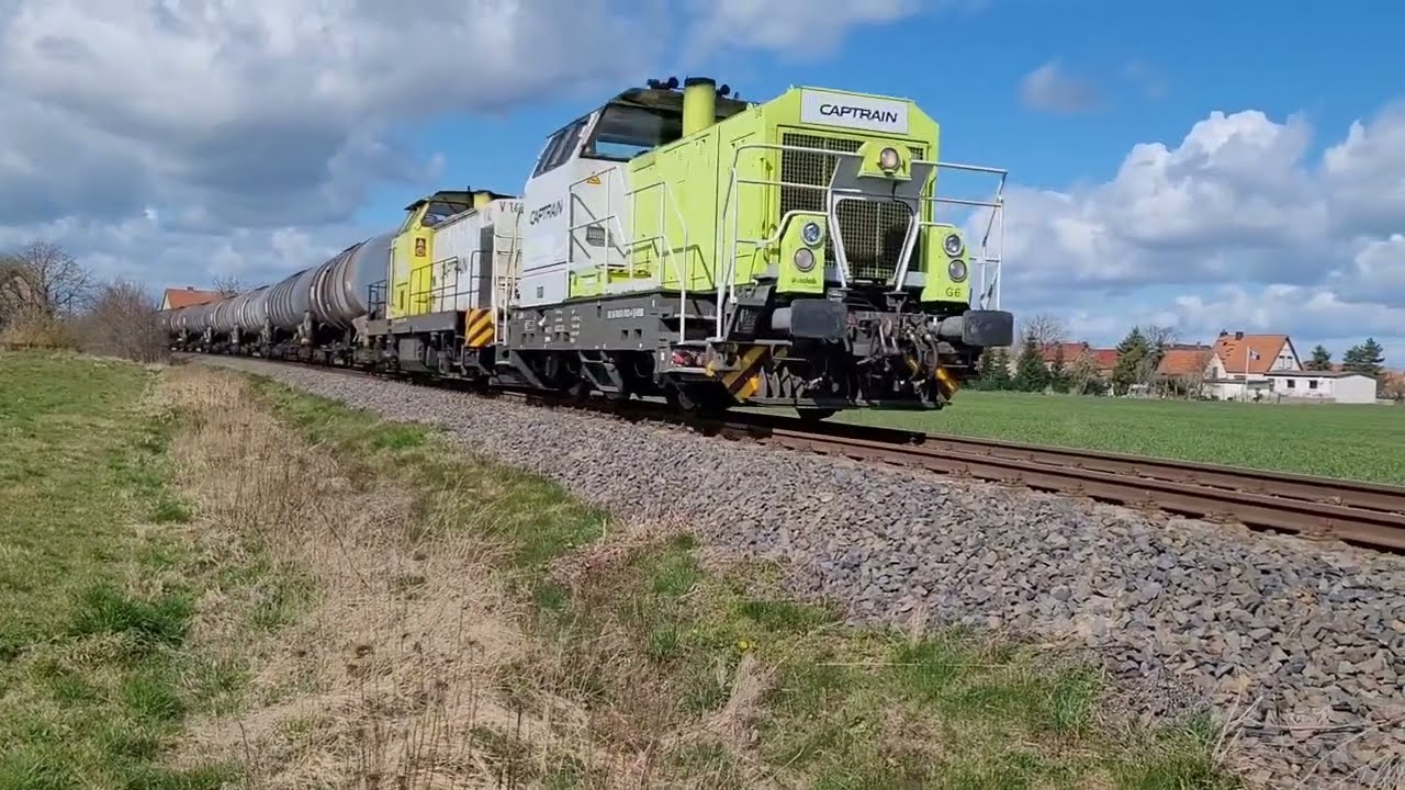 Testbetrieb mit zwei Lokomotiven (Captrain / RBB) über die Saftbahnstrecke | 09.04.2022