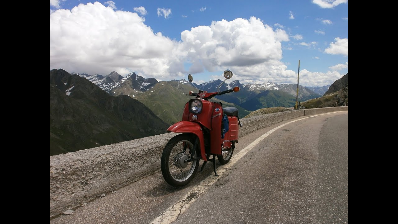 Mit einer Simson Schwalbe übers Timmelsjoch