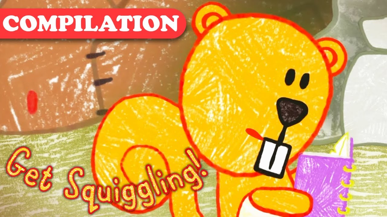 How to Write the Letter L and Draw a Squirrel | Get Squiggling! | HD Compilation