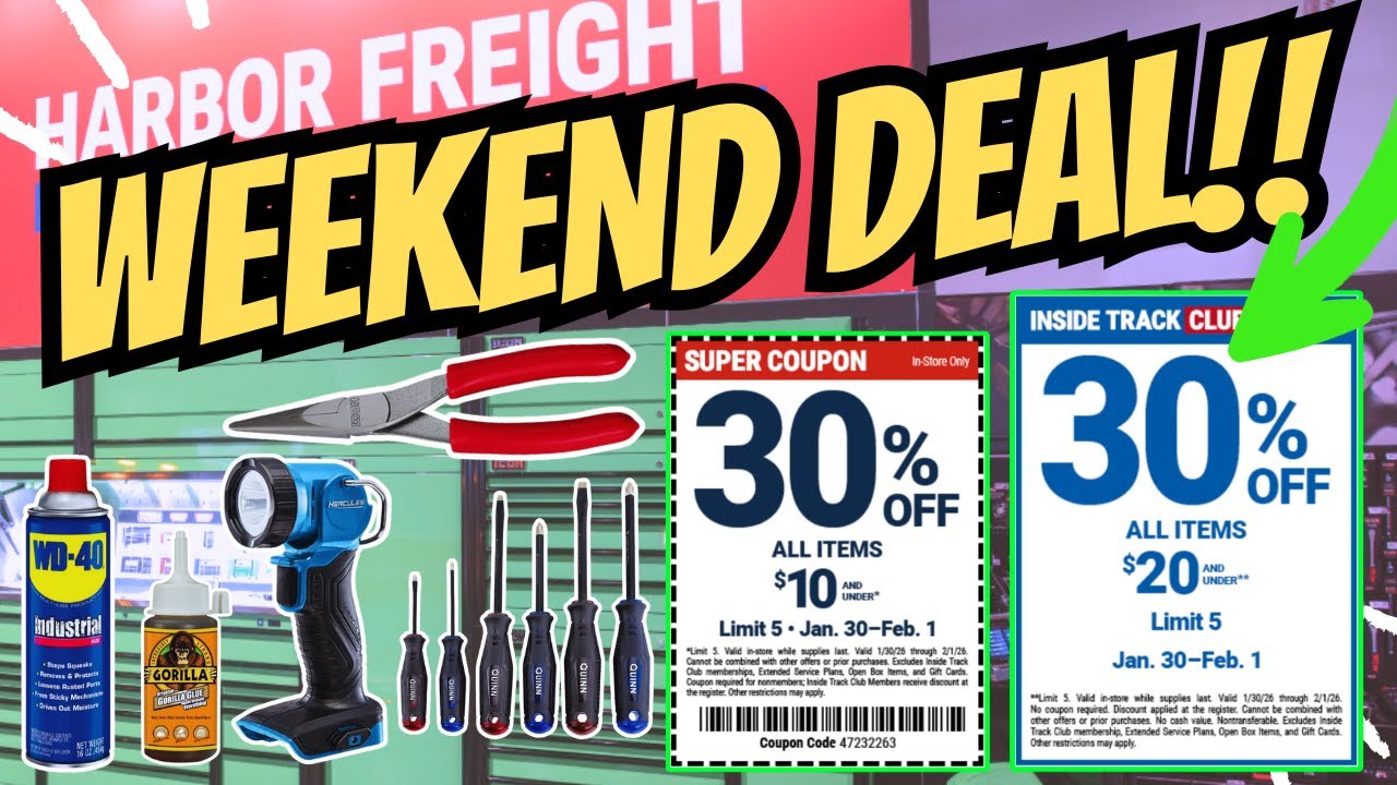 Harbor Freight’s Best Deal? 30% Off Any Item $20 & Under!