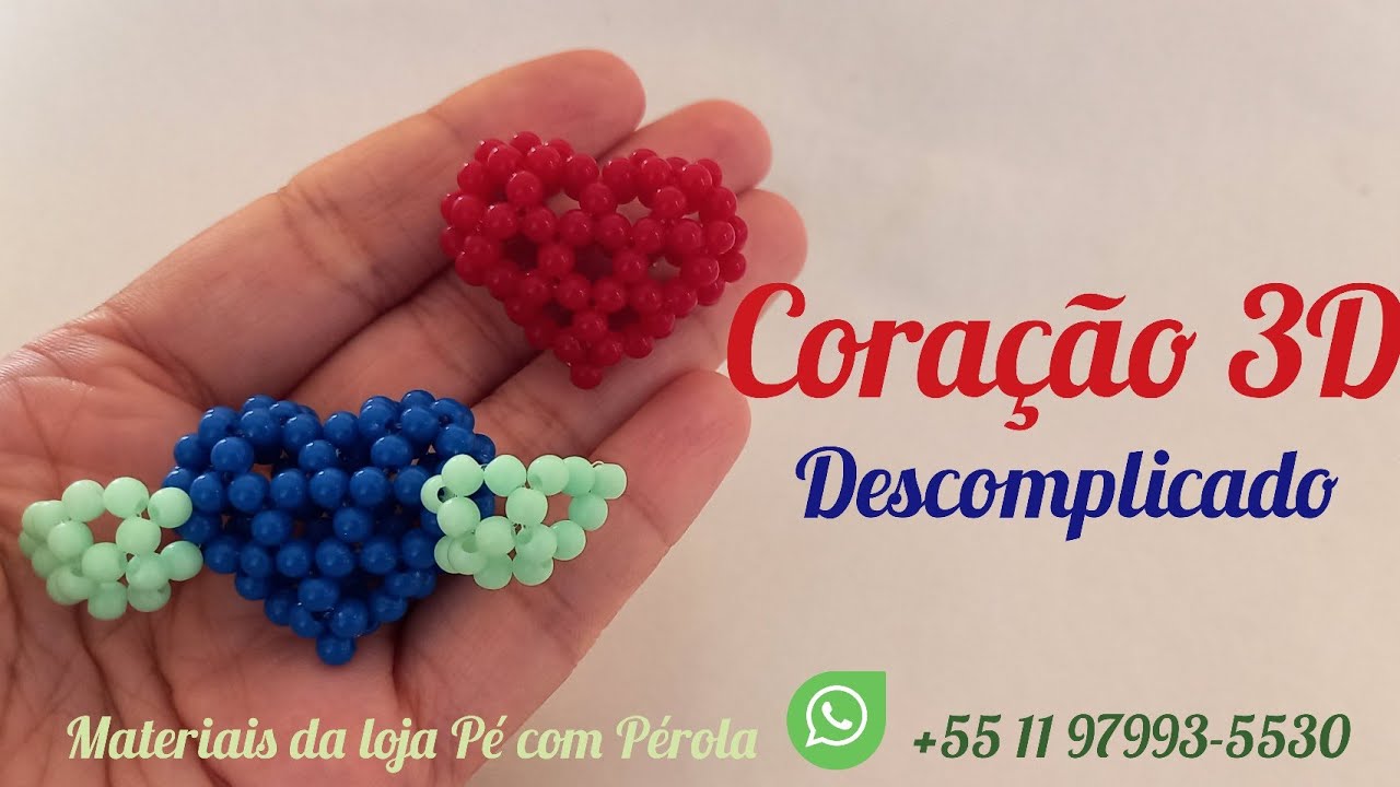 Chaveiro de Coração 3D Descomplicado (Filmagem com Flash)