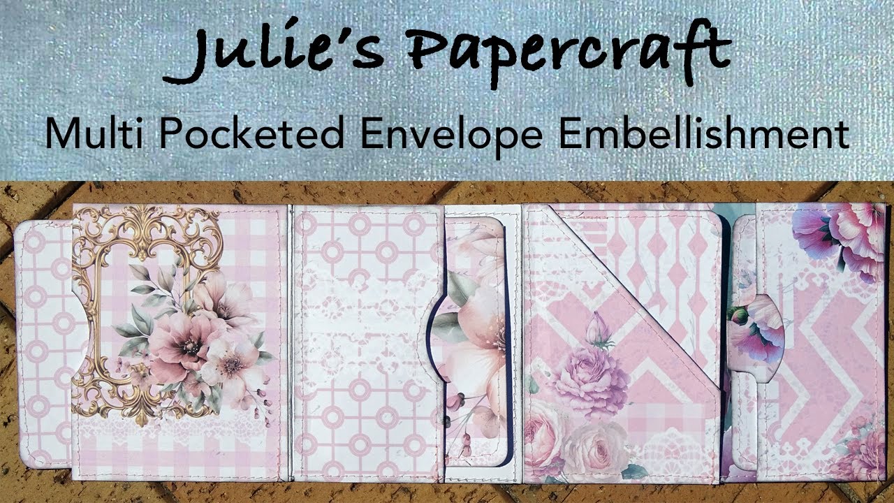Украшение для конверта с несколькими кармашками #juliespapercraft #junkjournalembellishments #jun...