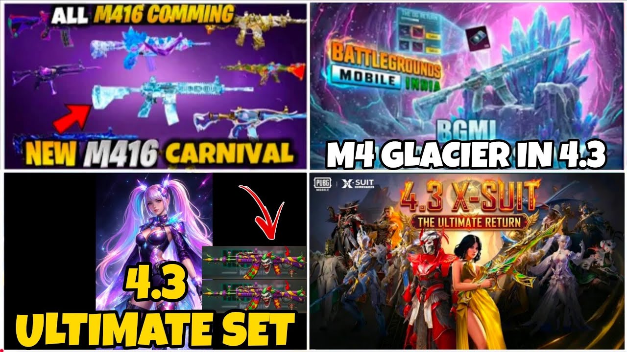 🔴FINALLY GLACIER M416 IS HERE IN 4.3😱 | NEXT ULTIMATE SET REWARDS😍 |NEW X SUIT RELEASE DATE😍