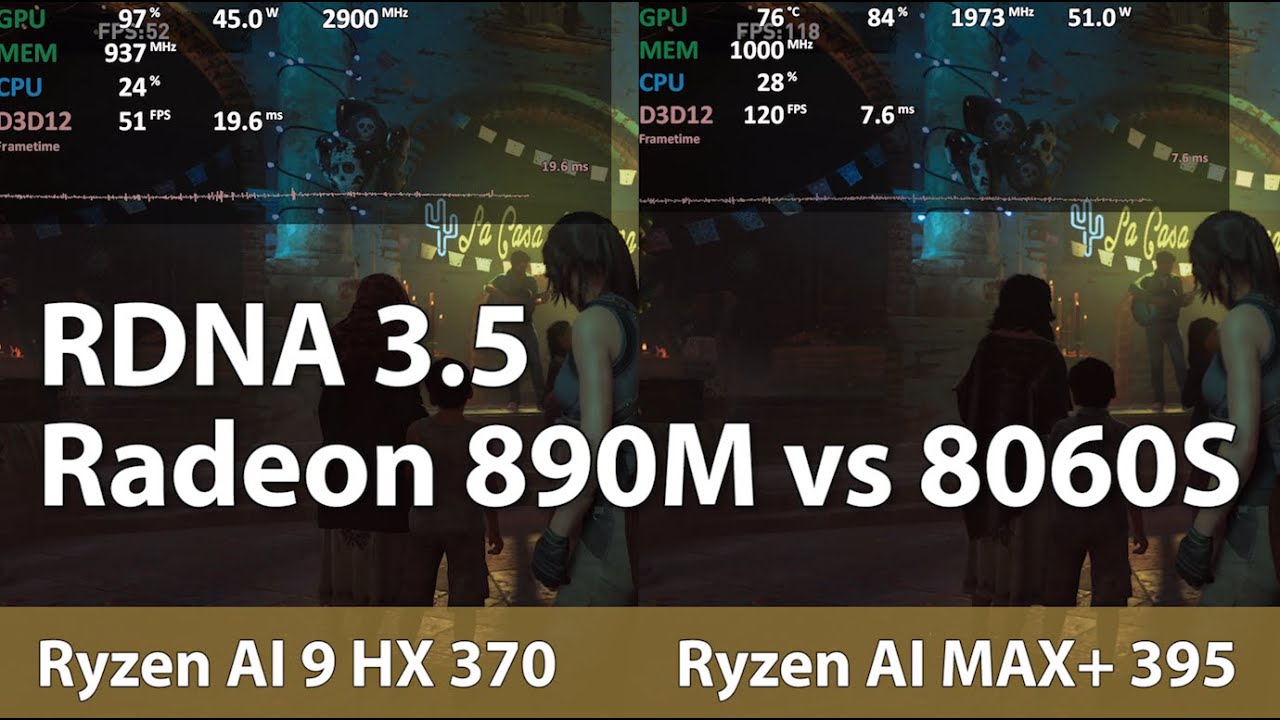 Ryzen AI 9 370 HX vs Ryzen AI Max+ 395 iGPU Comparison