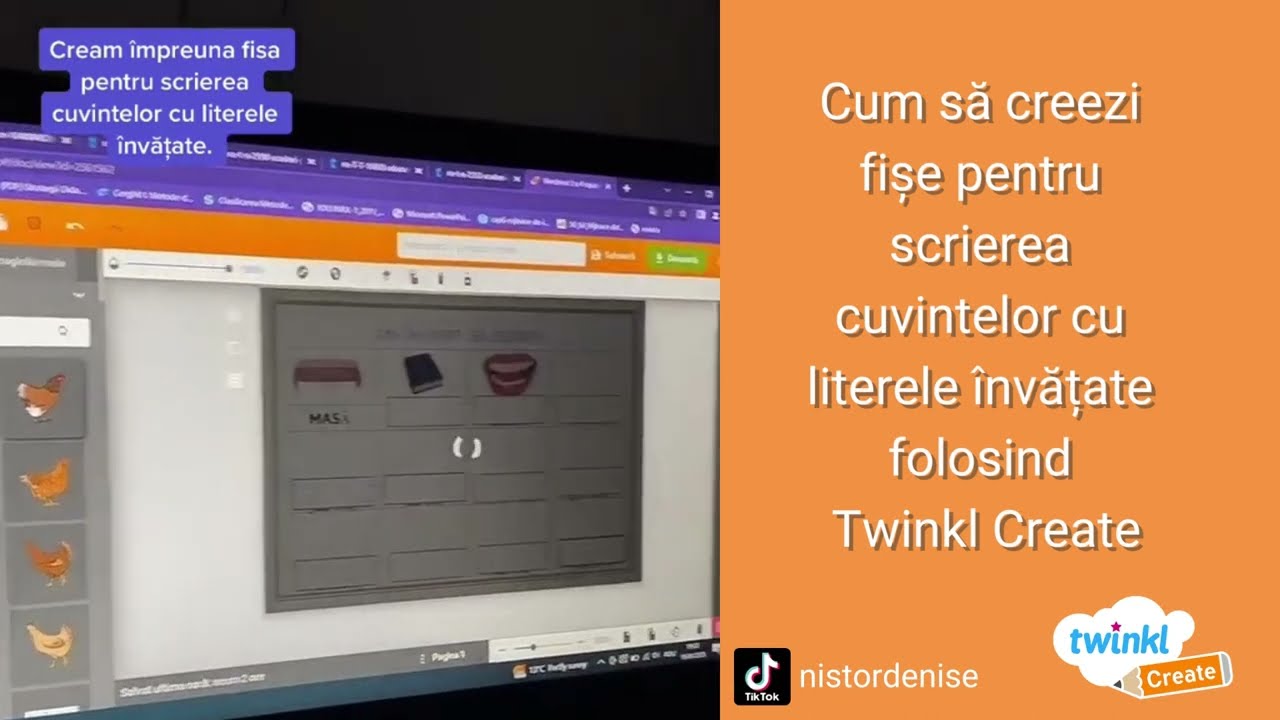 Cum să îți creezi  propriile  materiale didactice  simplu și rapid - Fișe pentru scrierea cuvintelor