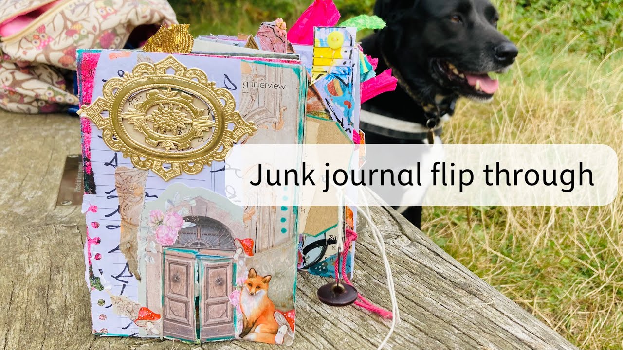 Junk journal flip through positive quotes concertina accordion style #flipthroughfriday