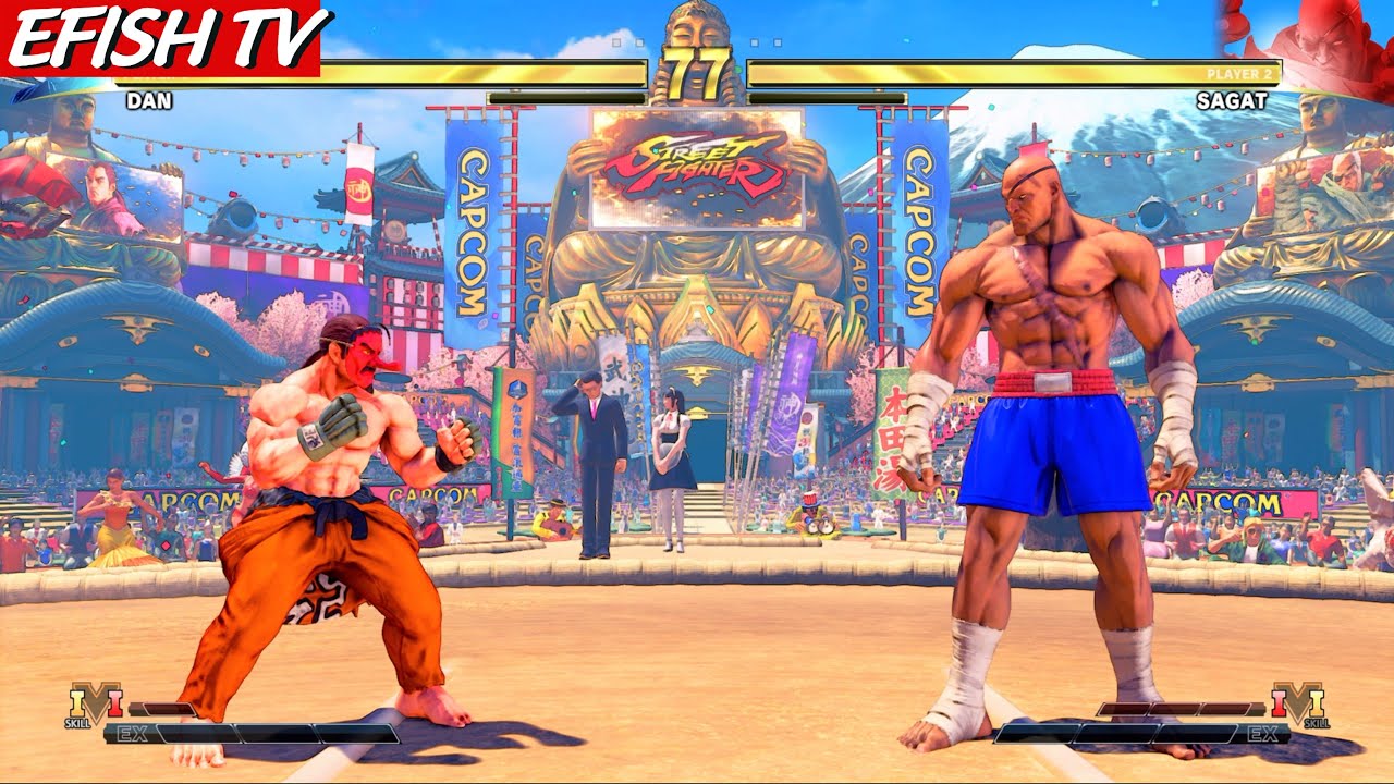 Mr Karate Dan vs Sagat (Hardest AI) - Street Fighter V