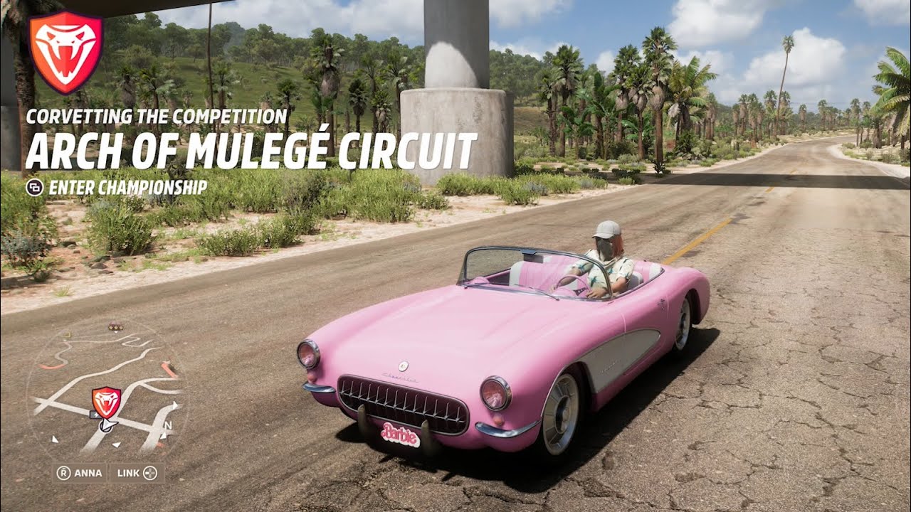 トライアル 競争相手を制覇せよ TRIAL: CORVETTING THE COMPETITION with 'BARBIE MOVIE' CORVETTE 407ps　FORZA HORIZON 5