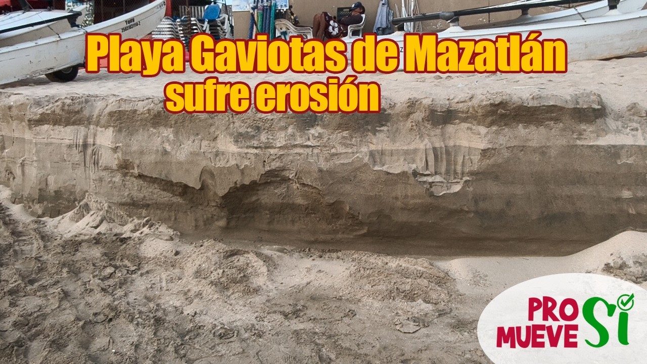 Playa Gaviotas de Mazatlán sufre erosión
