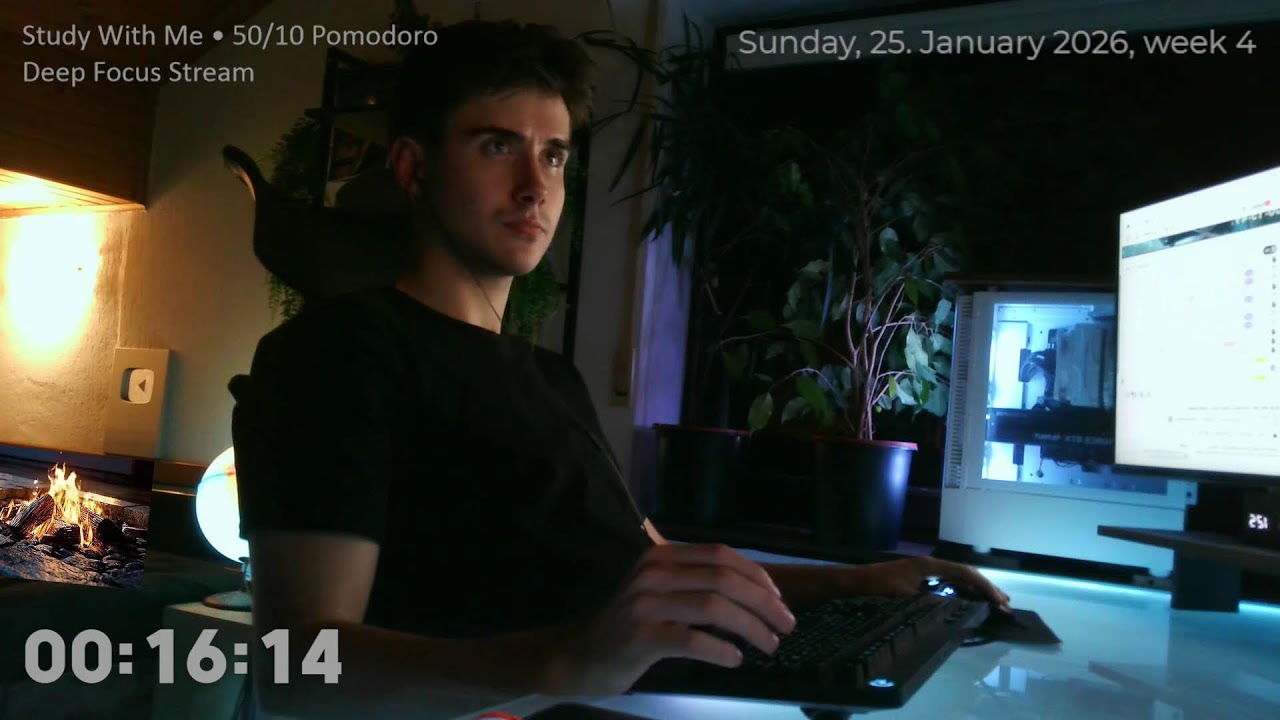 Study With Me • Pomodoro Deep Focus • bUild stream