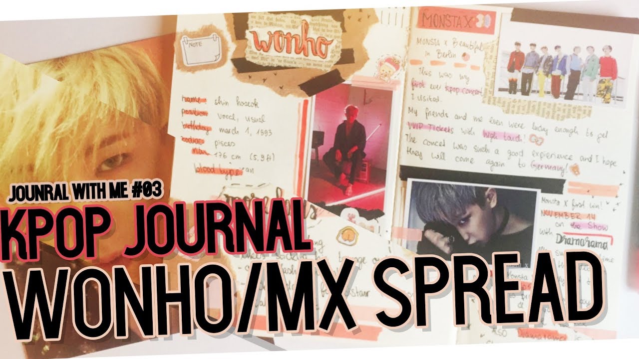 Journal with me #03 | KPOP | Wonho/ Monsta X Spread 🐰