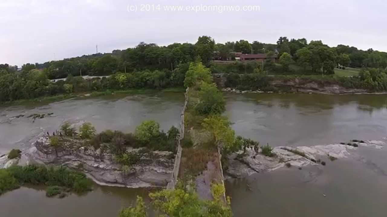 Top of Ohio Electric Railroad Interurban Railroad Bridge and Rouche de Boeuf in Waterville, Ohio