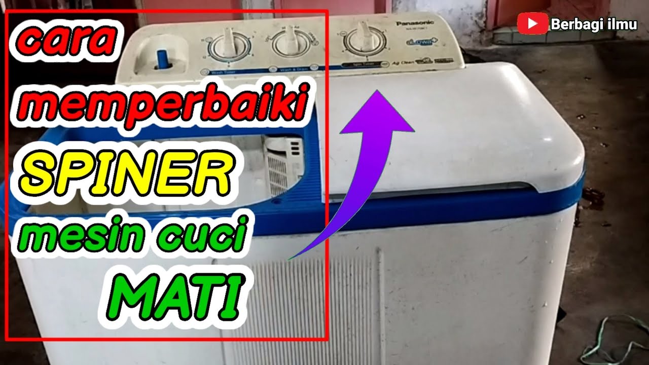 cara memperbaiki spiner mesin cuci Panasonic || pengering mesin cuci tidak berputar