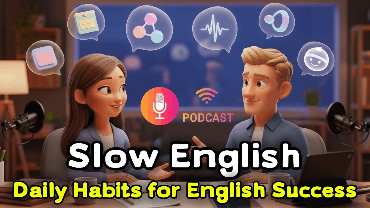 Daily Habits for English Success | Daily Conversation |  Slow English Listening Practice | A1- A2