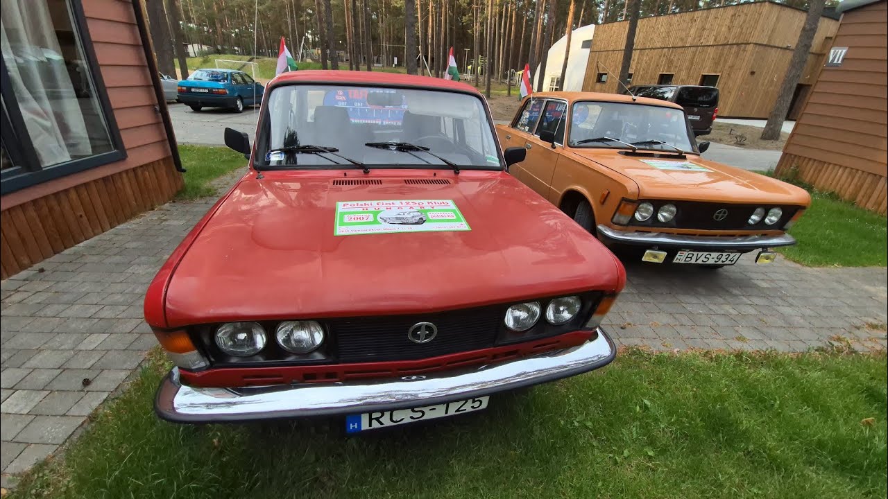 Ekipa z Węgier - Fiat 125p Hungary na XI Zlot Pojazdów Produkcji Polskiej Borsk 2025 FSO POMORZE