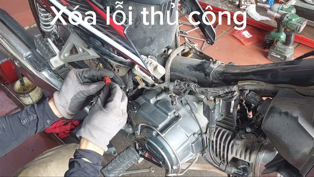 Hướng dẫn cách cài đặt họng ga và xóa lỗi thủ công xe  WAVE RSX Fi(lỗi 12)