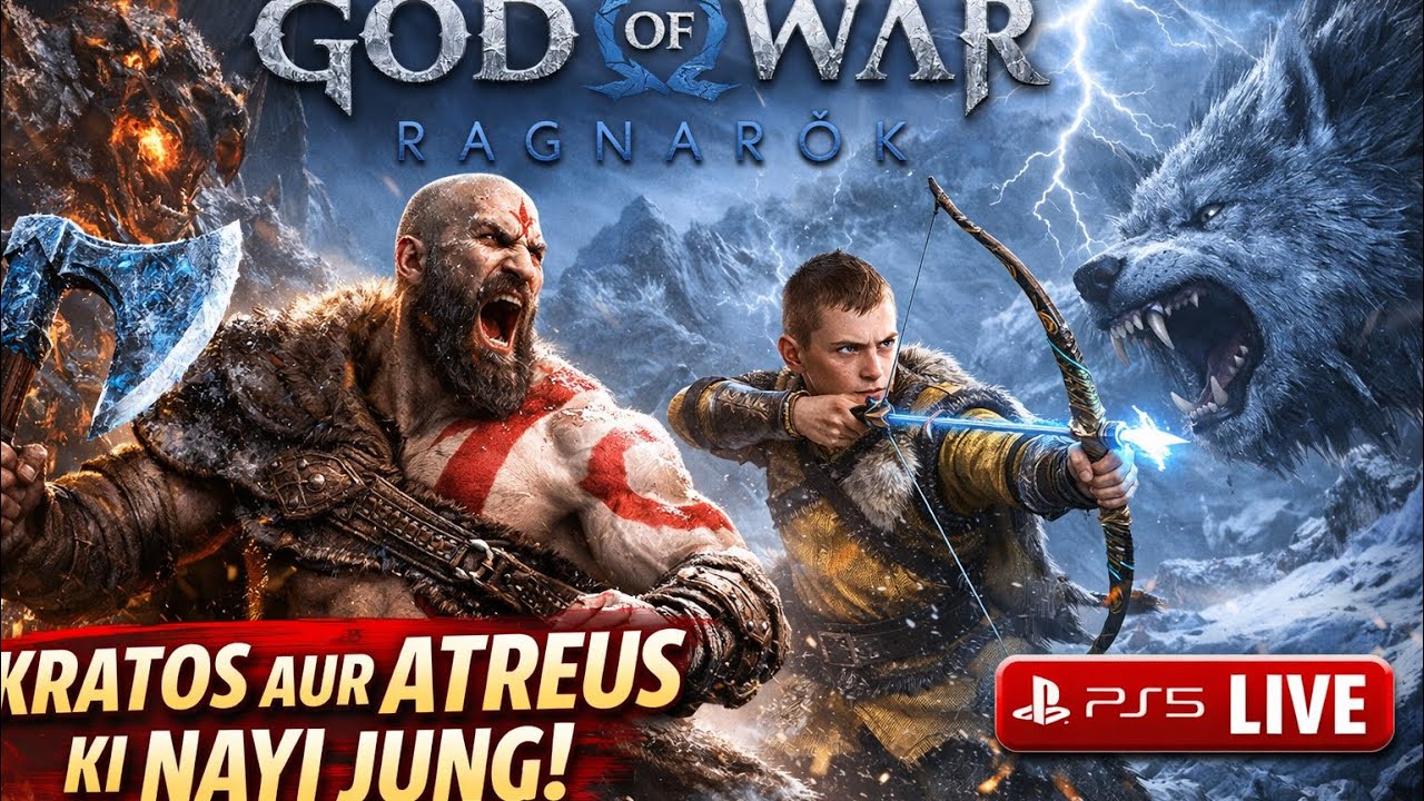 Kratos Aur Atreus Ki Nayi Jung | PS5 God of War Ragnarök Live 