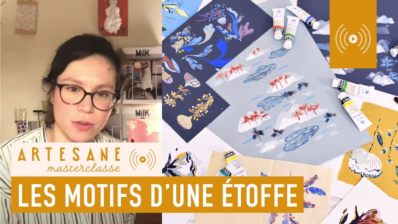Comment dessiner les motifs d'une &eacute;toffe ? - Masterclasse Artesane x Atelier Brunette