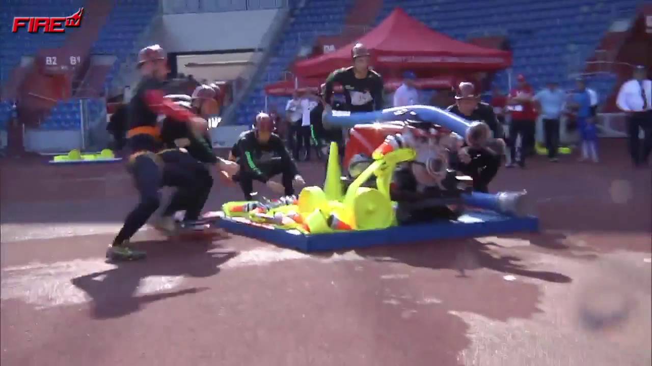 WM 2016 - Feuerwehrsport - Ostrava - Löschangriff Nass - Team Deutschland Männer