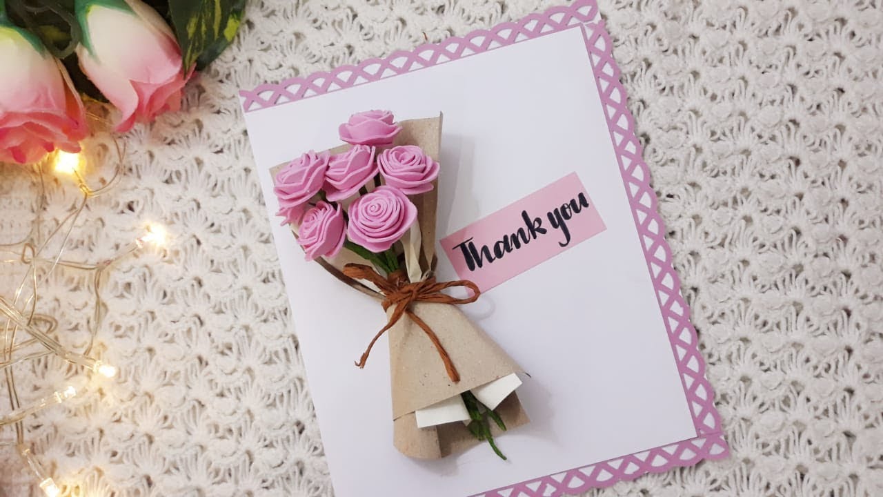 How to make Thank you card// DIY Greeting Card Ideas //CreativeFari