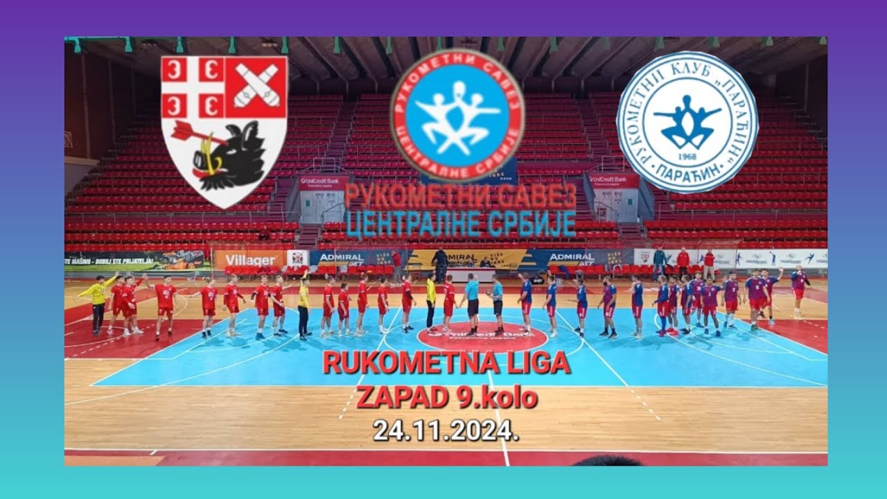 RK RADNIČKI 2 KRAGUJEVAC - RK PARAĆIN 36-35 (21-18) M Rukometna Prva liga Zapad 9.kolo 24/25