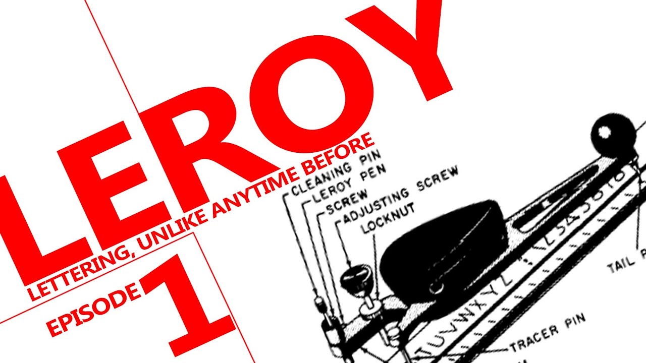 LEROY lettering set by K+E, with technical pens, a useful tool for inking, lettering, drafting...Ep1